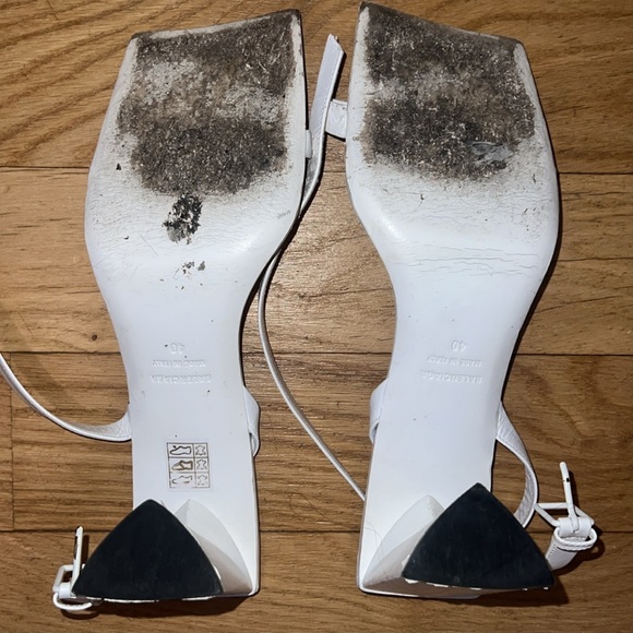 Balenciaga Moon Square Toe Sandal 90’s Aesthetic Size 40 EU / 9.5/10 US White - Picture 3 of 5